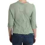 Ermanno Scervino Green Lightweight Knit Sweater Top Blouse SIG12013-1