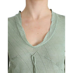 Ermanno Scervino Green Lightweight Knit Sweater Top Blouse SIG12013-1