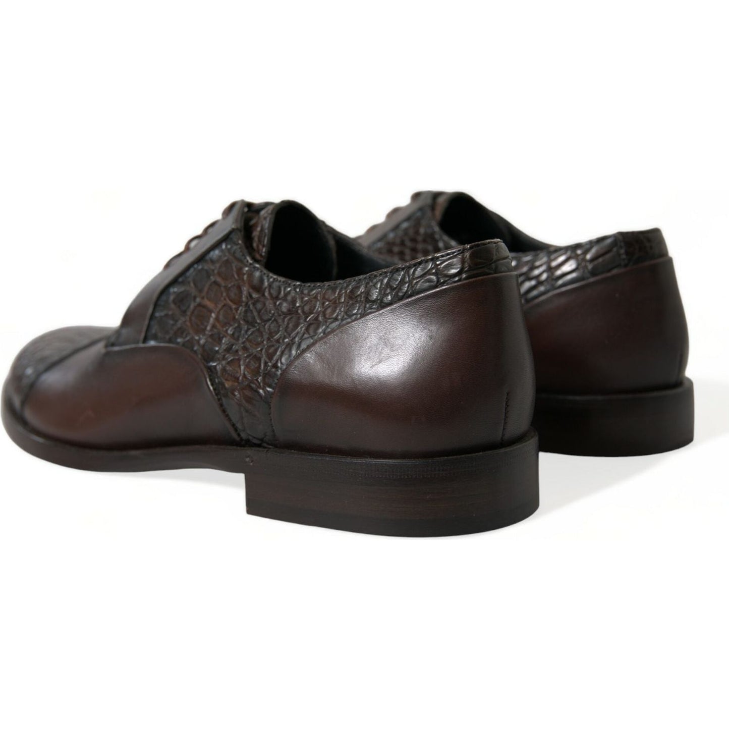 Dolce & Gabbana Brown Exotic Leather Lace Up Oxford Dress Shoes MV5379-41