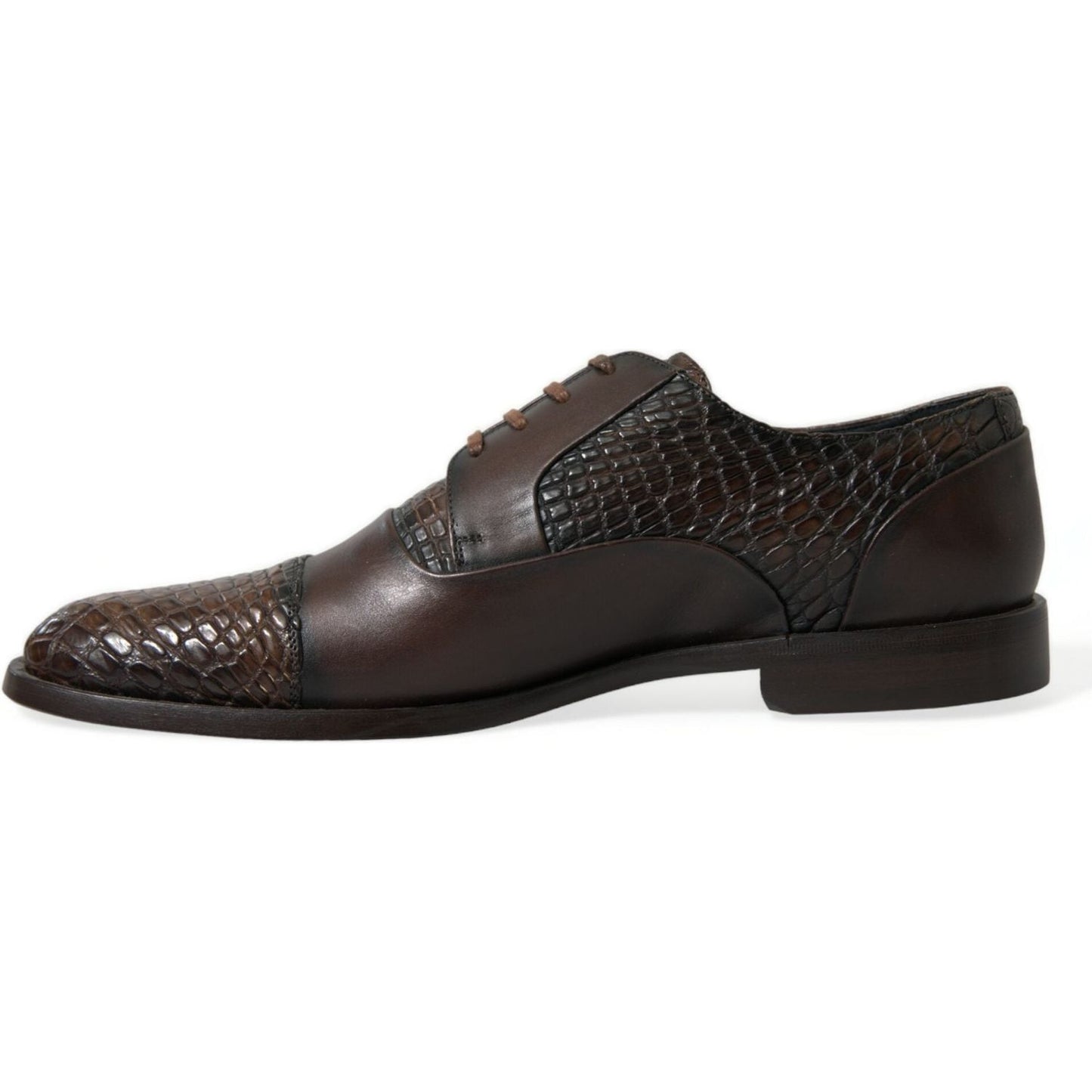 Dolce & Gabbana Brown Exotic Leather Lace Up Oxford Dress Shoes MV5379-41