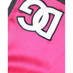 Dolce & Gabbana Pink Viscose Jersey Logo High Waist Shorts PAN74896-40