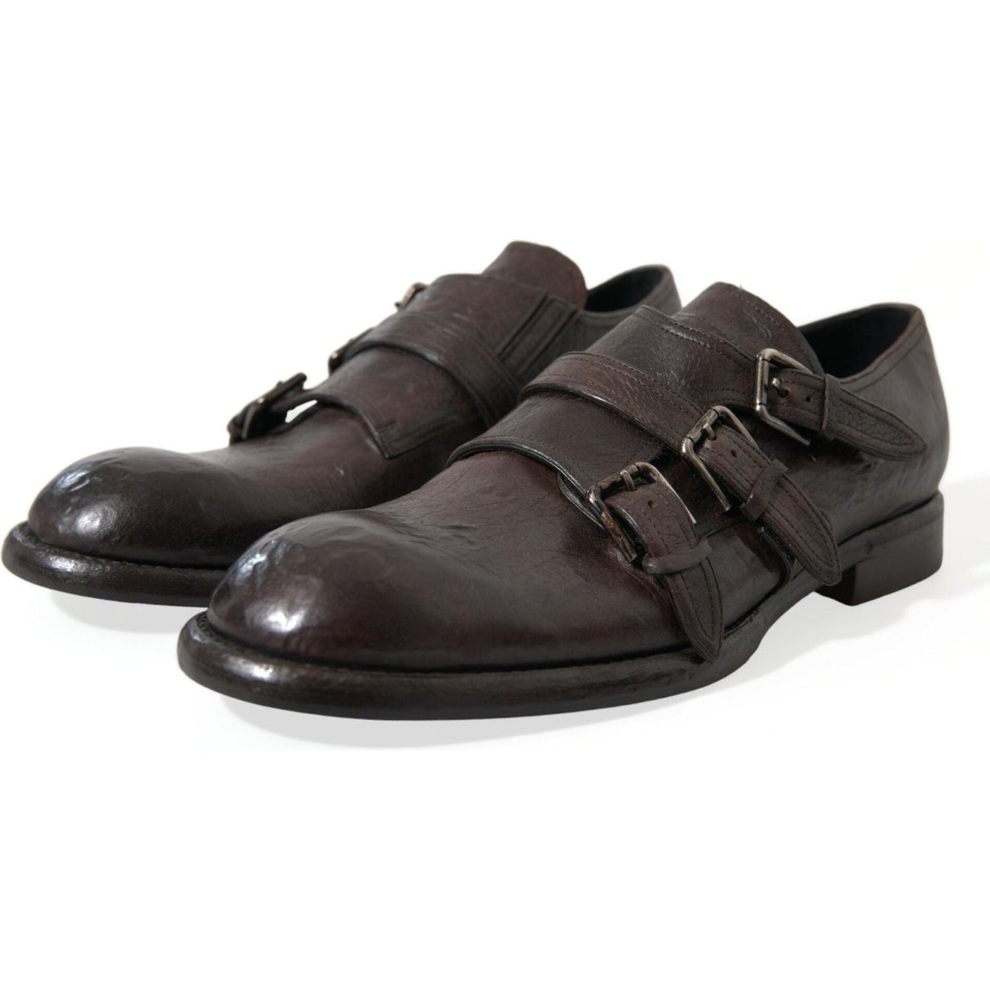 Dolce & Gabbana Brown Leather Strap Formal Dress Shoes MV5563-47