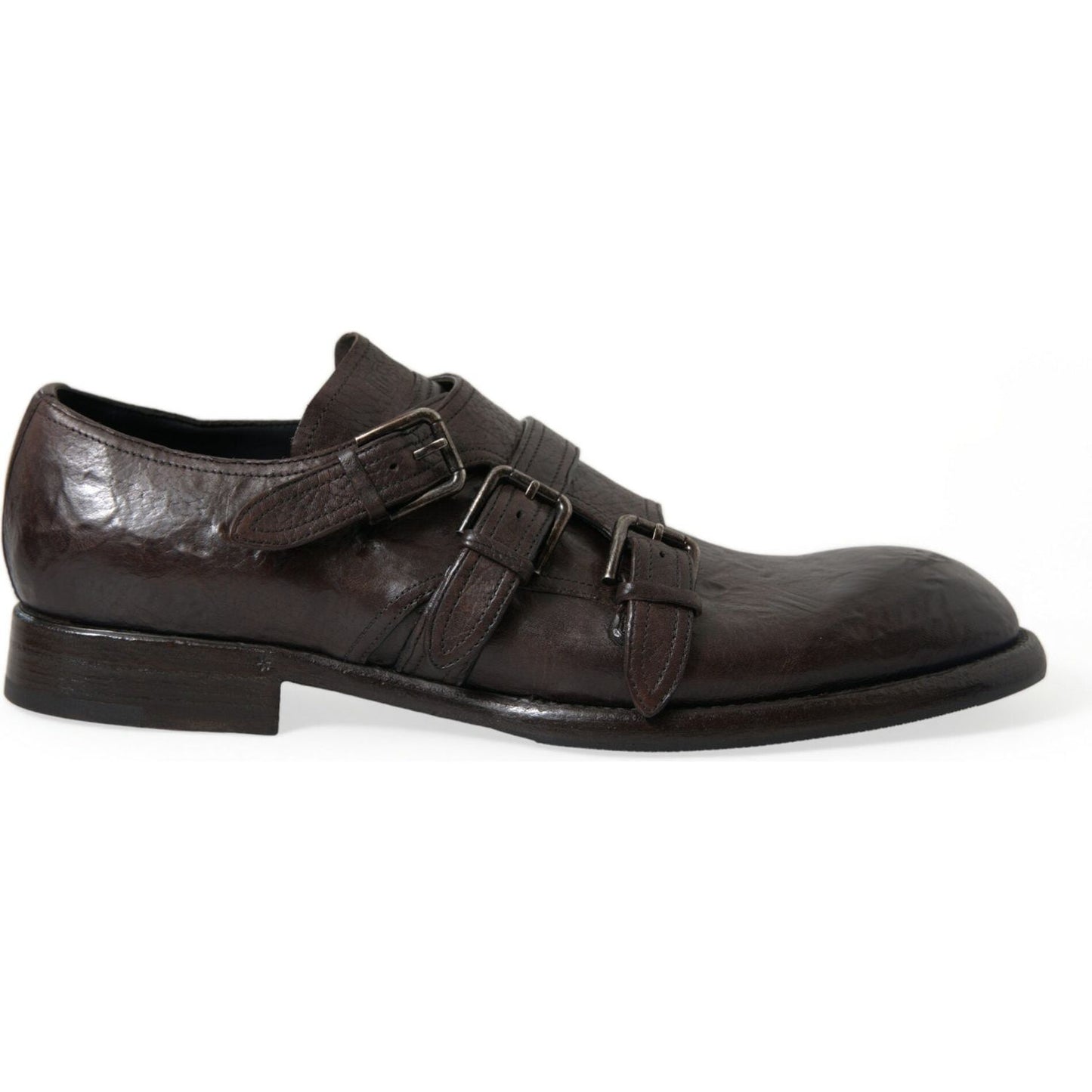 Dolce & Gabbana Brown Leather Strap Formal Dress Shoes MV5563-47