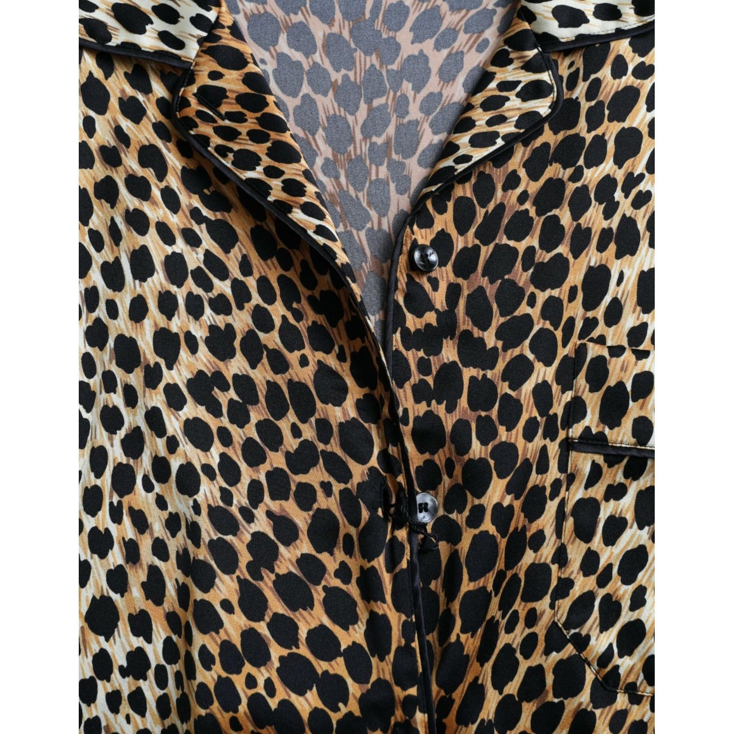 Dolce & Gabbana Brown Leopard Print Long Sleeves Blouse Top TSH84784-40