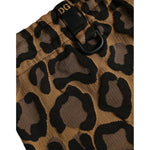 Dolce & Gabbana Brown Leopard Print Polyester Jogger Pants PAN75022-54