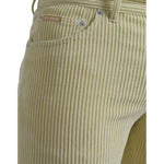 Dolce & Gabbana Yellow Corduroy Logo Plaque Skinny Denim Jeans PAN75073-48