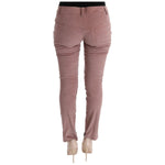 Ermanno Scervino Pink Velvet Cropped Casual Pants SIG30315-1