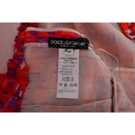 Dolce & Gabbana Pink Patterned A-line Above Knees Dress DR1020-40
