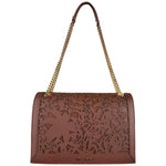 Baldinini Trend Brown Calfskin Women Crossbody Bag BA-12274