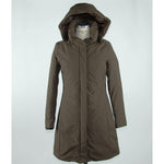 Emilio Romanelli Elegant Brown Polygon Jacket with Hood EM-1139-IT42|M