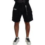 Dsquared² Black Cotton Cargo Boxer Above Knee Shorts PAN74464-48