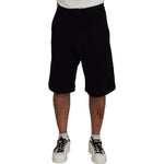 Dsquared² Black Solid Pull On Men Casual Bermuda Shorts PAN74466-48