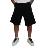 Dsquared² Black Solid Pull On Men Casual Bermuda Shorts PAN74466-48