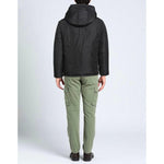 Aquascutum Elegant Black Jacket with Removable Hood AQ-7482-IT46 | S