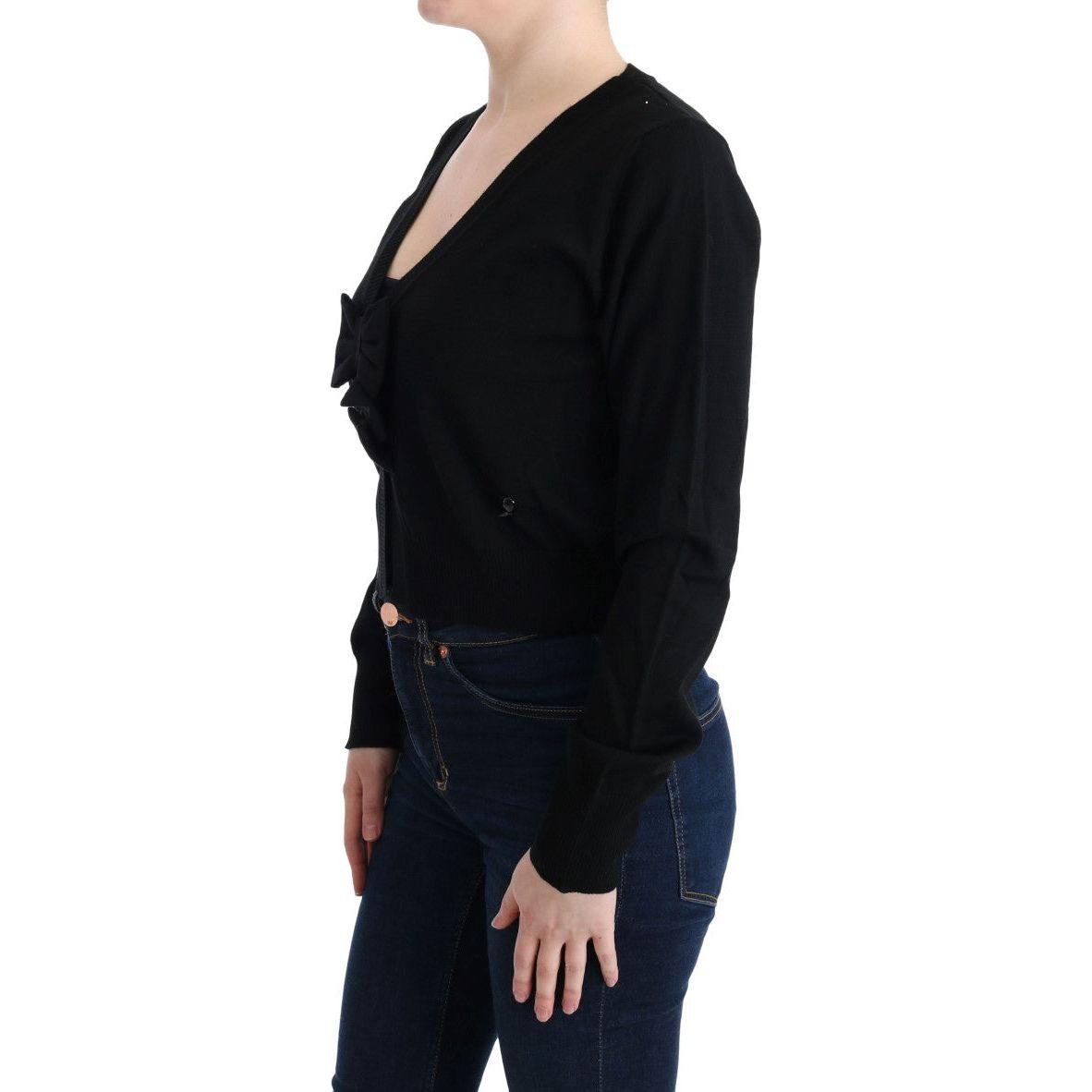 MARGHI LO' Black Wool Blouse Sweater