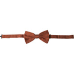 Dolce & Gabbana Brown Silk Adjustable Neck Men Bow Tie FT3835