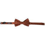 Dolce & Gabbana Brown Silk Adjustable Neck Men Bow Tie FT3835