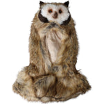 Dolce & Gabbana Brown Owl Faux Fur Whole Head Cap Hat HAT9558