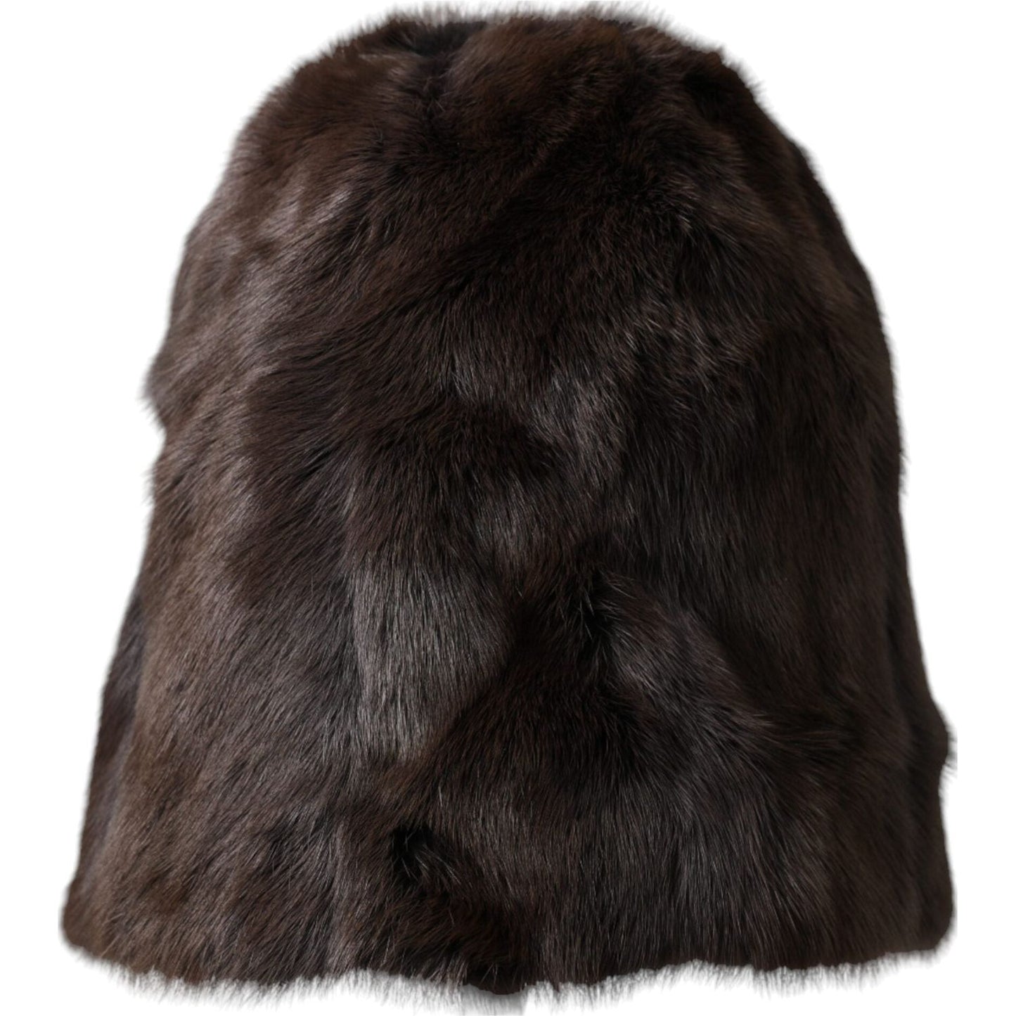 Dolce & Gabbana Brown Weasel Fur Womens Cashmere Hat Beanie HAT9563-58