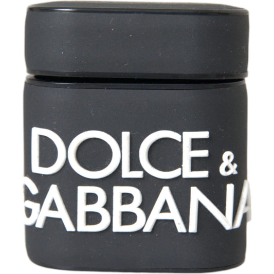 Dolce & Gabbana Black White Silicone Embossed Logo Airpods Case