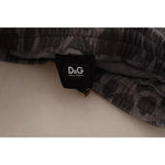 Dolce & Gabbana Gray Leopard Print Sweatpants Jogger Pants