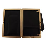 Dolce & Gabbana Pink Silk Gold Frame Clutch Evening Party Purse Bag