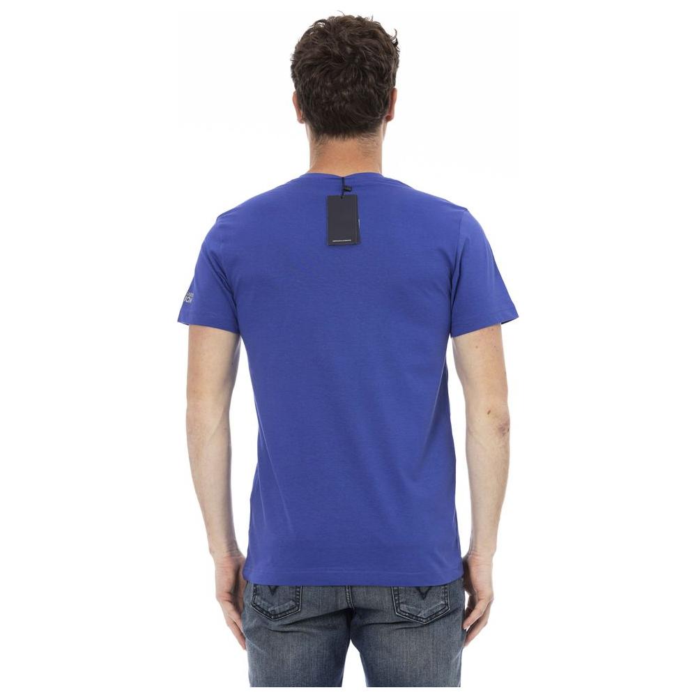 Trussardi Action "Blue Cotton Men T-Shirt"