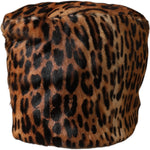 Dolce & Gabbana Brown Leopard Fur Women Bucket Hat HAT9556-56