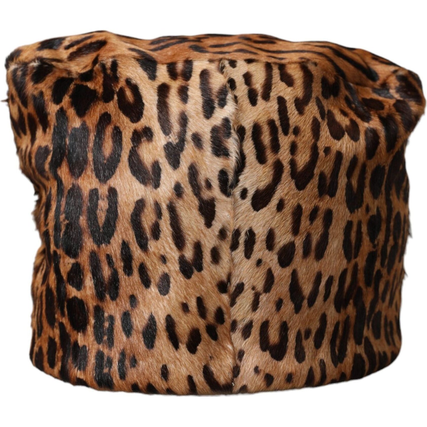 Dolce & Gabbana Brown Leopard Fur Women Bucket Hat HAT9556-56