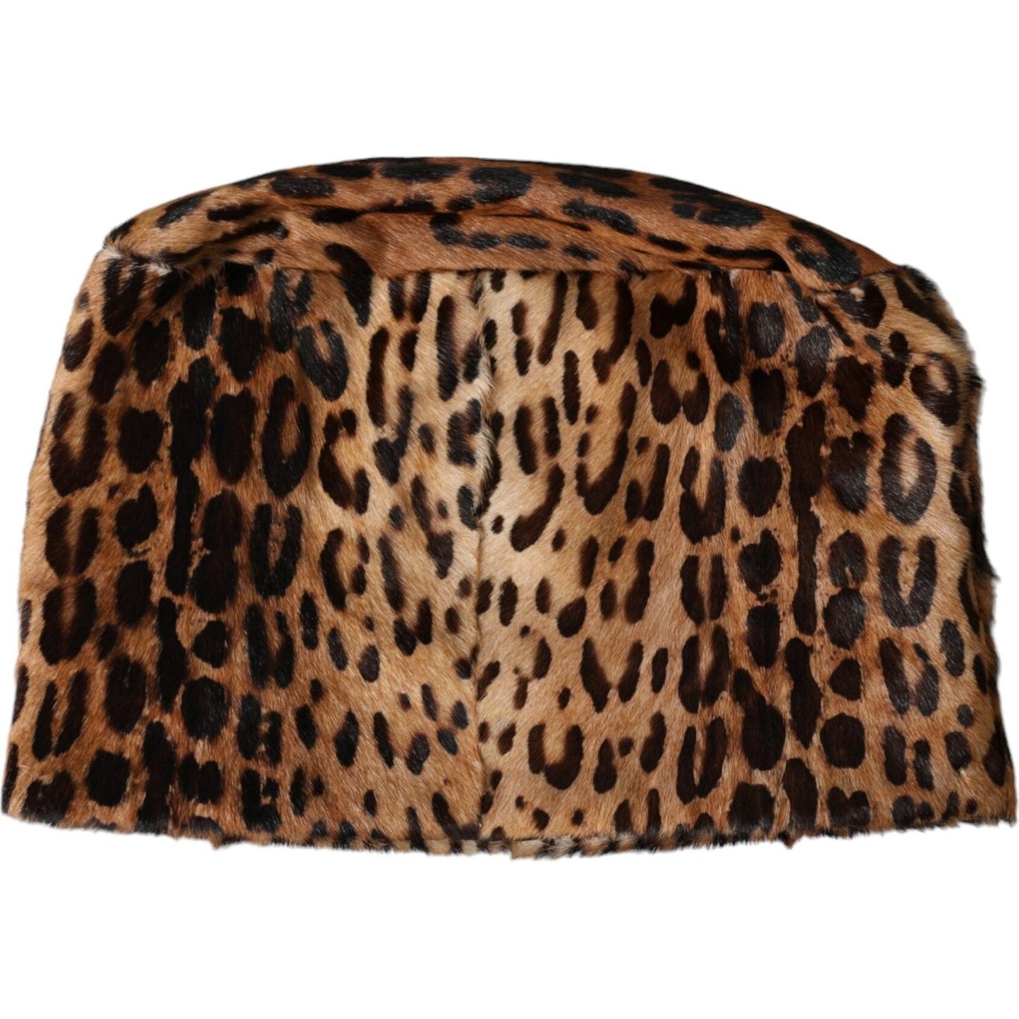 Dolce & Gabbana Brown Leopard Fur Women Bucket Hat HAT9556-56