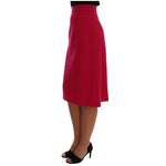 Dolce & Gabbana Pink Wool Knee Long A-Line Skirt SKI1084-3