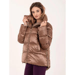 People Of Shibuya Brown Polyester Jackets & Coat PE-13595-IT40|S