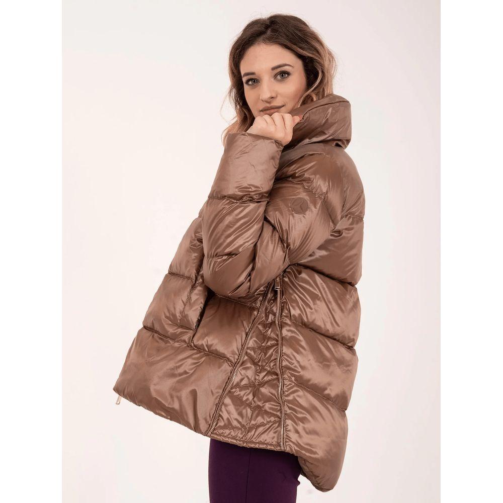 People Of Shibuya Brown Polyester Jackets & Coat PE-13595-IT40|S