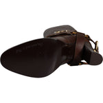 Dolce & Gabbana Brown Leather Gold Tone Logo High Boots Shoes LA11537-36
