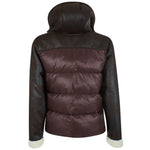 Yes Zee Brown Nylon Men's Quilted Jacket YE-13685-S