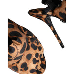 Dolce & Gabbana Brown Leopard Keira Slingback Sandals Shoes LA11520-36.5