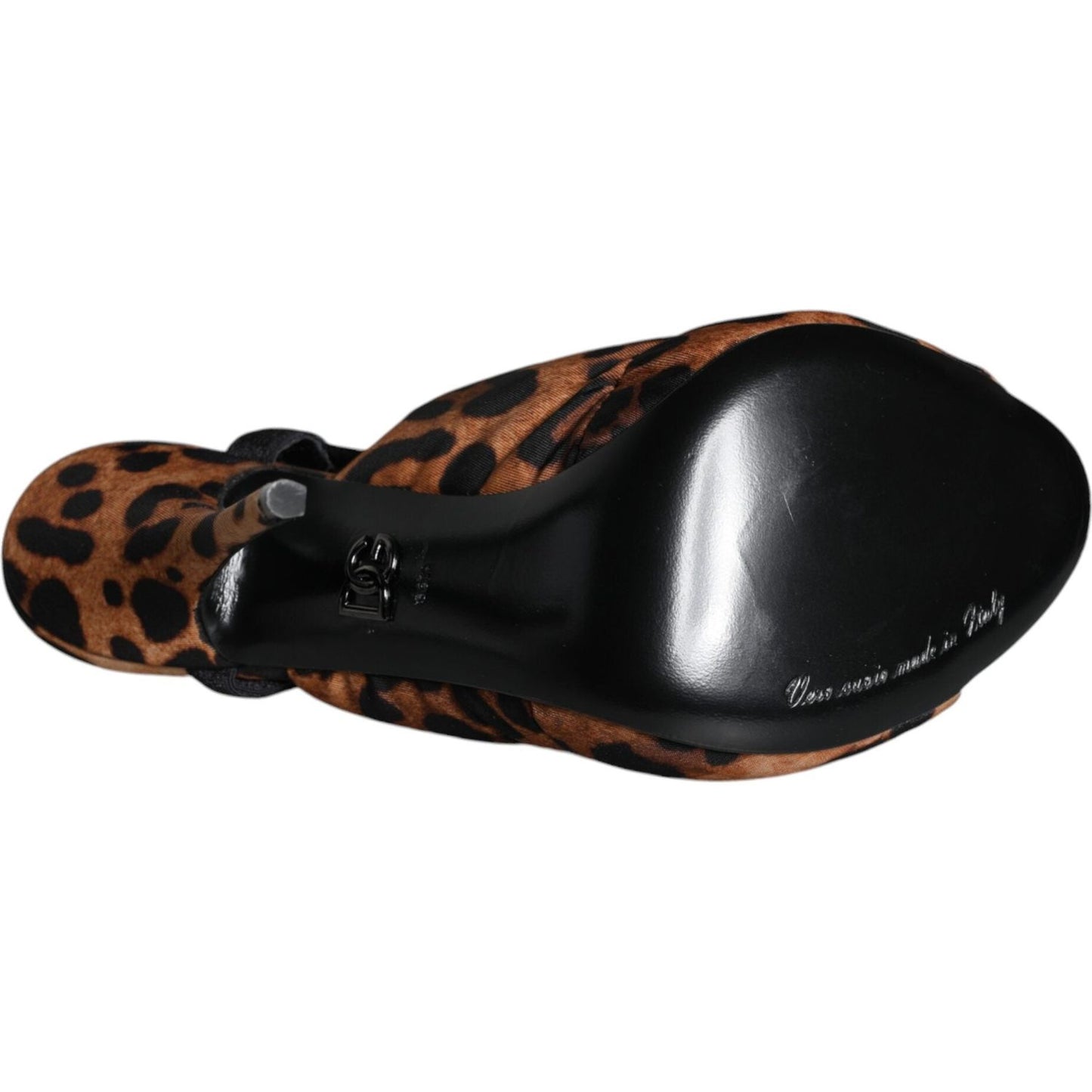 Dolce & Gabbana Brown Leopard Keira Slingback Sandals Shoes LA11520-36.5