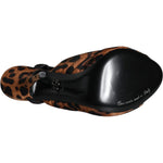 Dolce & Gabbana Brown Leopard Keira Slingback Sandals Shoes LA11520-36.5