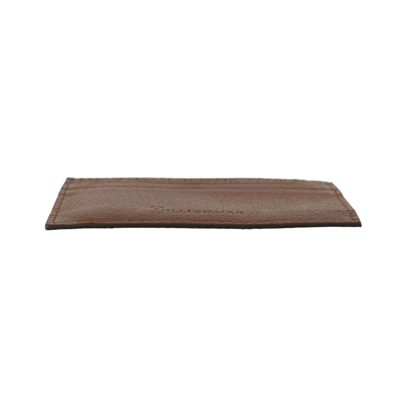 Billionaire Italian Couture Brown Leather Cardholder Wallet VAS1447