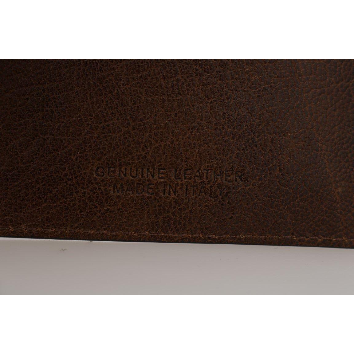 Billionaire Italian Couture Brown Leather Cardholder Wallet VAS1447