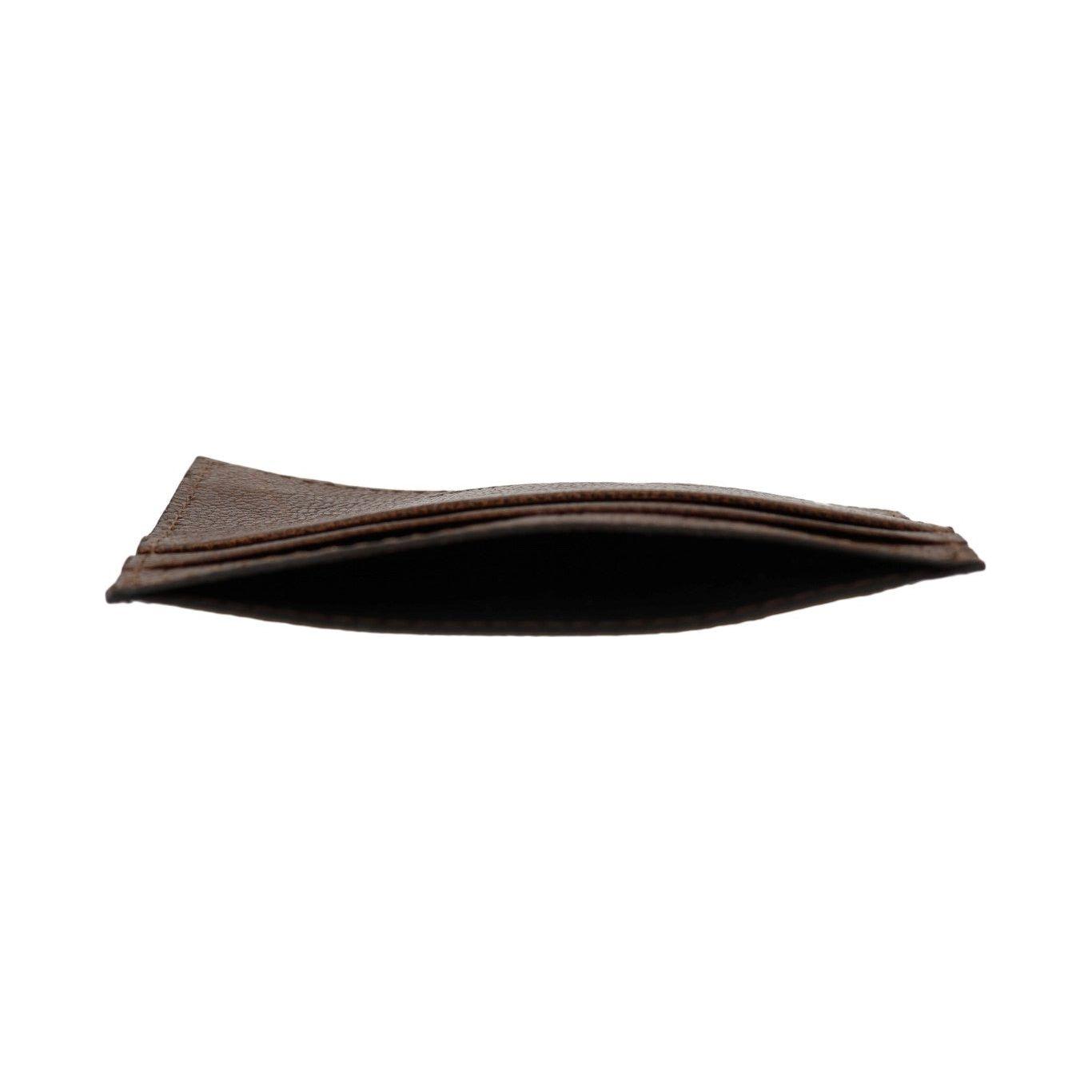 Billionaire Italian Couture Brown Leather Cardholder Wallet VAS1447