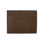 Billionaire Italian Couture Brown Leather Cardholder Wallet VAS1448
