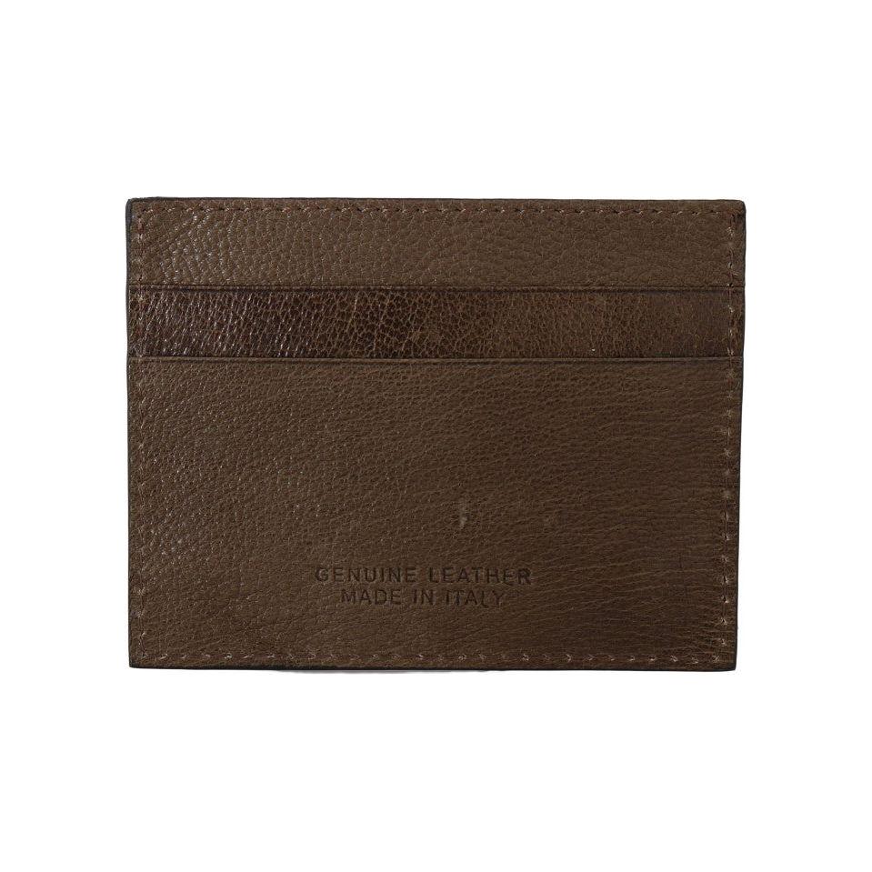 Billionaire Italian Couture Brown Leather Cardholder Wallet VAS1448