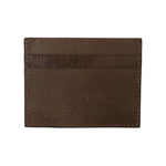 Billionaire Italian Couture Brown Leather Cardholder Wallet VAS1448
