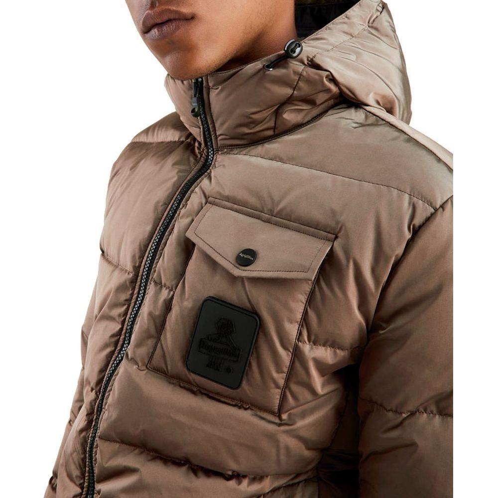 Refrigiwear Brown Nylon Men Jacket RE-13983-XL