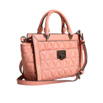 Michael Kors Peach Quilted Leather Logo Crossbody VIVIANNE Messenger Bag