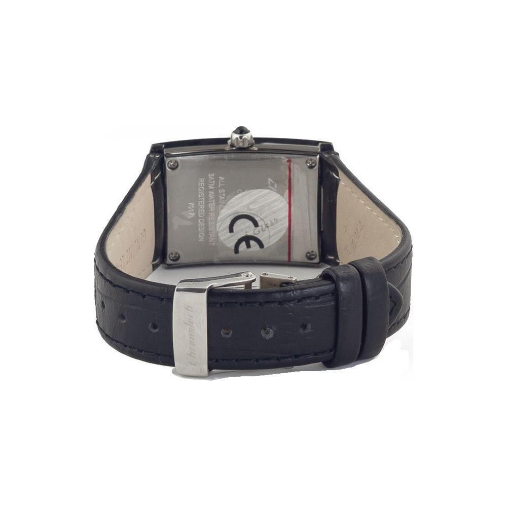Chronotech Black Leather Watch