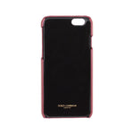 Dolce & Gabbana Pink Leather Heart Crystal Phone Case SMY208