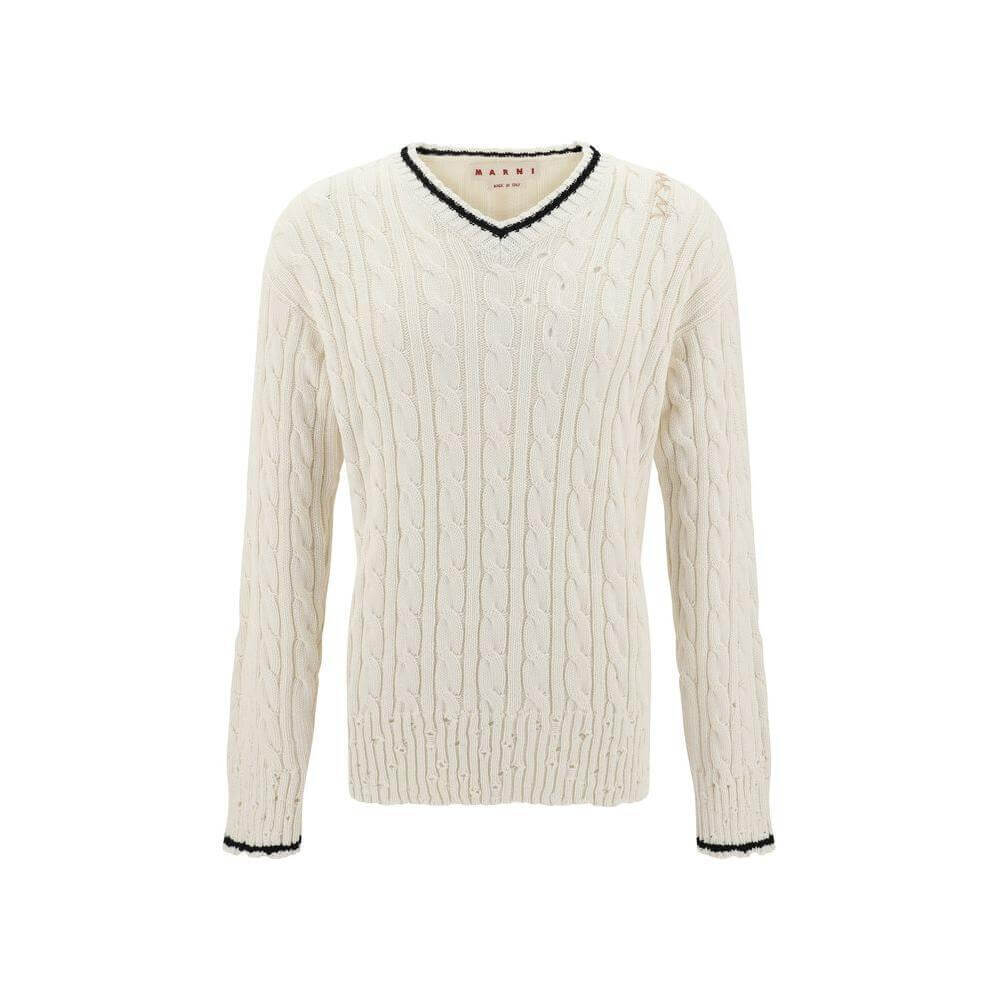 Marni V Neck Sweater MA-CVMG0137Q0UFC65600W02-IT46 | S