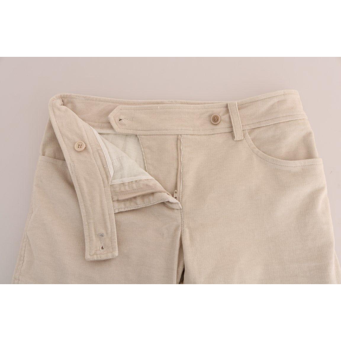 Ermanno Scervino Beige Slim Jeans Corduroy Skinny Pants